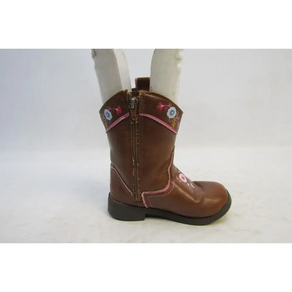Spirit Dreamworks Wild and Free Toddler Size 7 Brown Zip Cowboy Boots